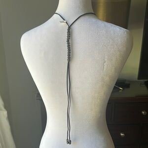 Elegant Black Lariat Necklace